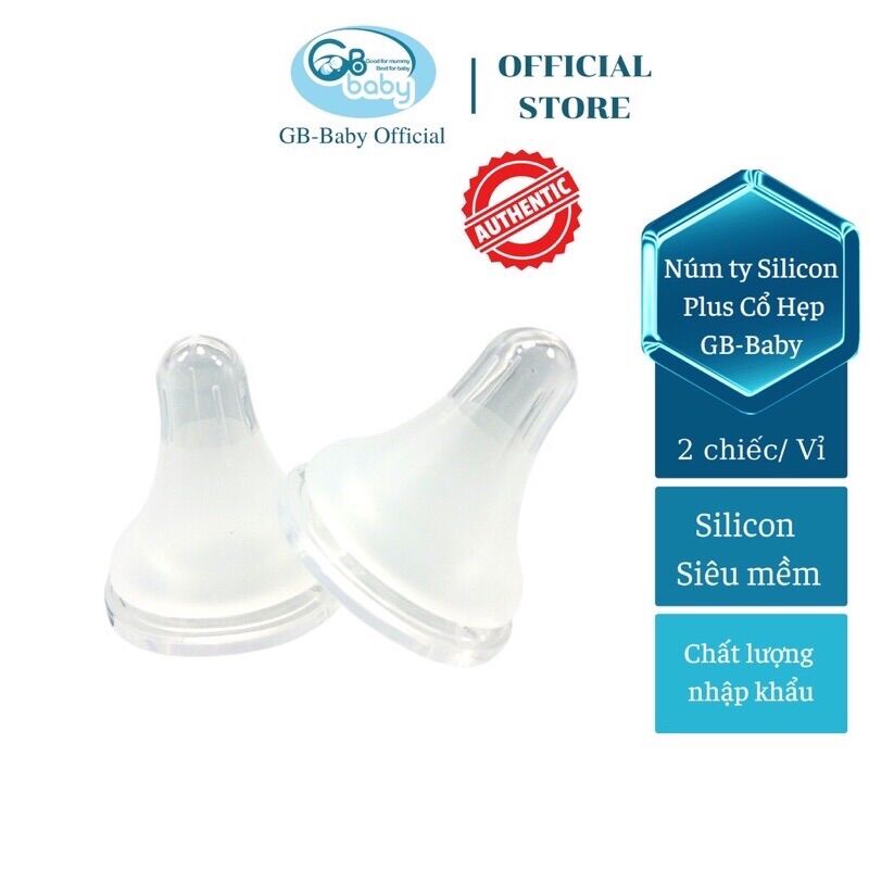 Núm ty cổ hẹp gb baby hộp 2 cái