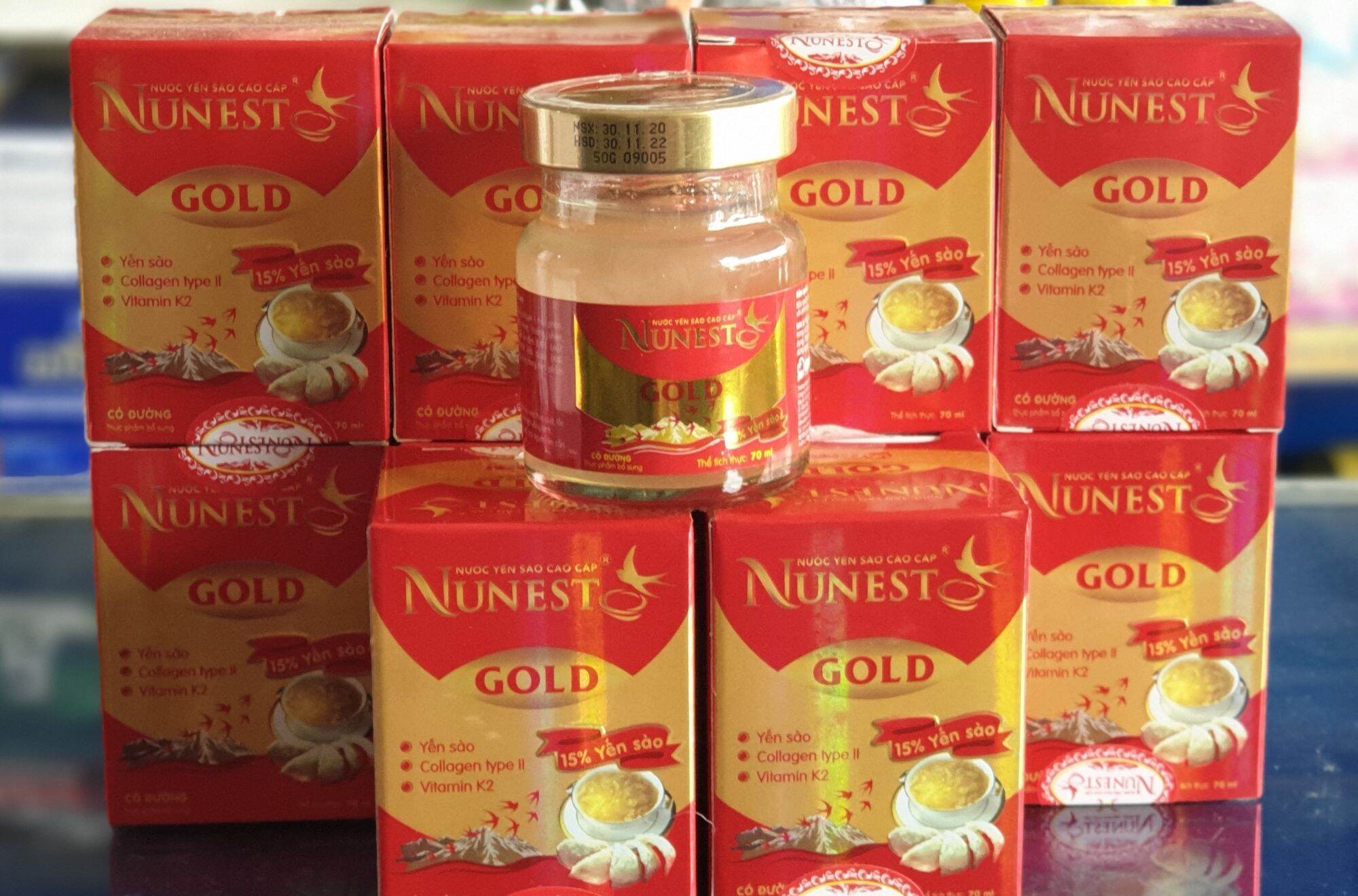 [10 Hủ] Yến Sào Cao cấp Nunest Gold (70ml × 10 Hủ)