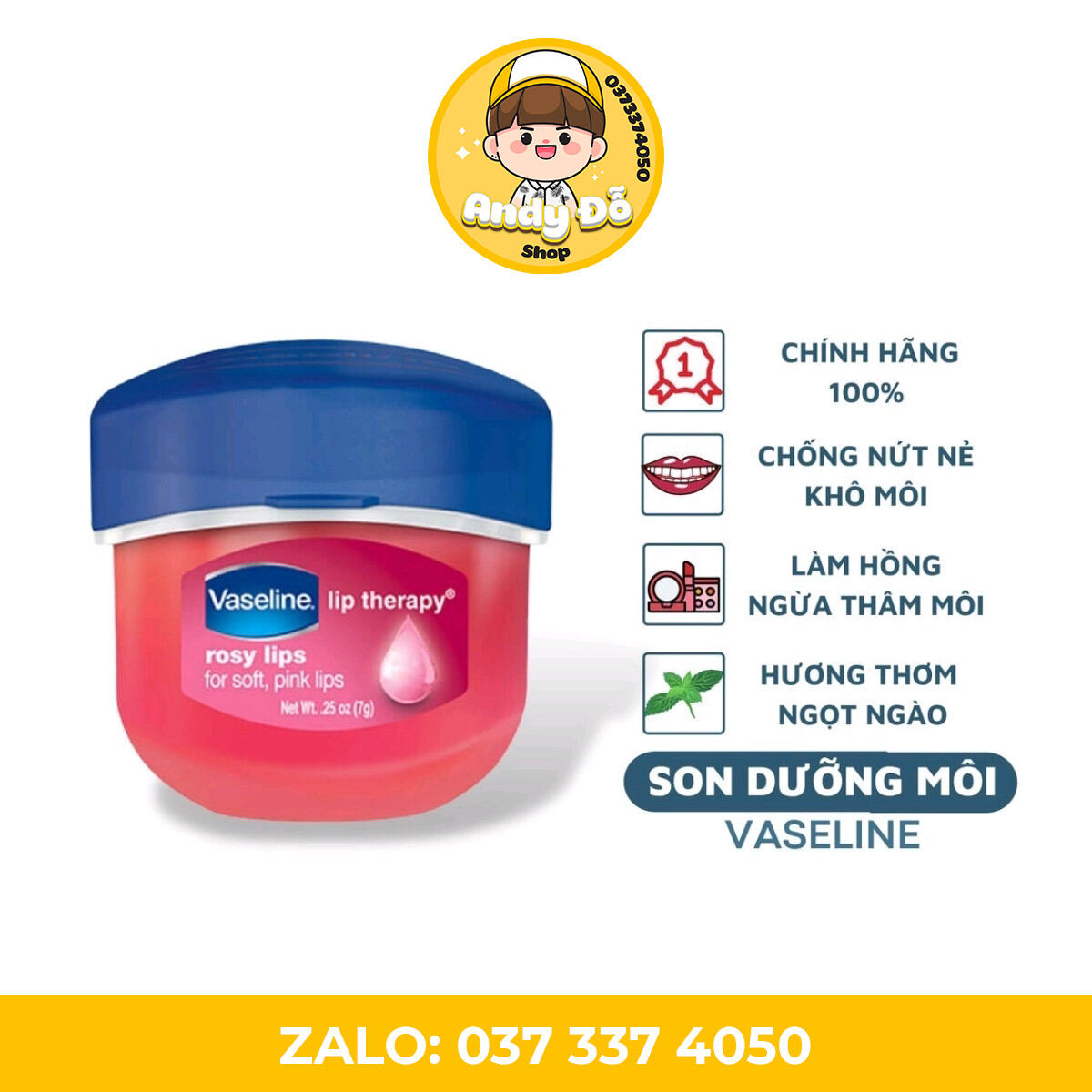 Dưỡng Môi Vaseline 7gr