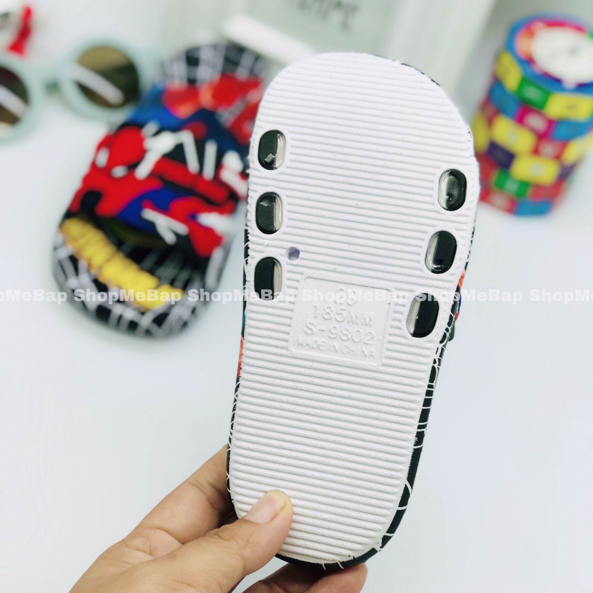 Dép lê nhền nhện in 3D sắc nét siêu đẹp cho bé trai