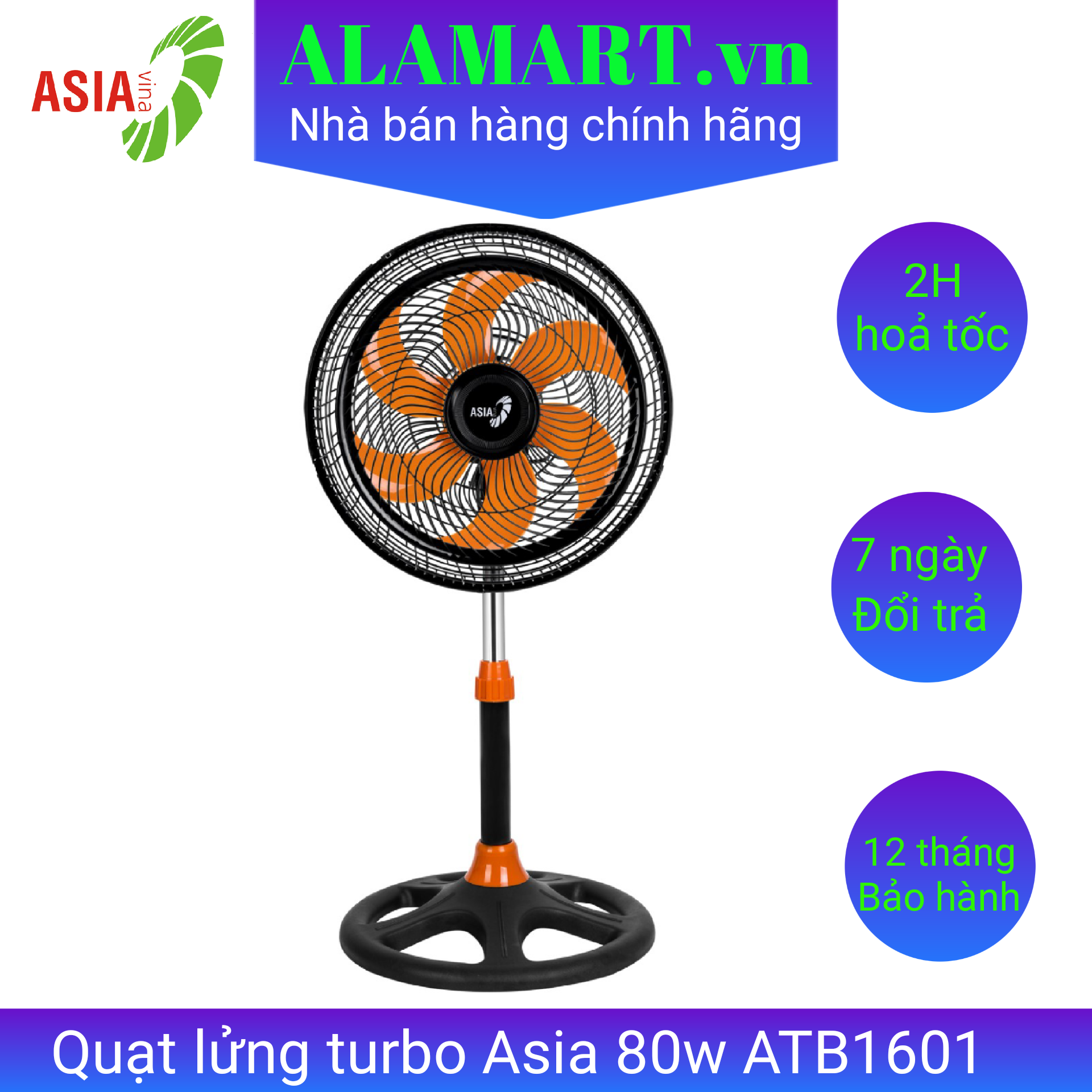 Quạt lửng turbo Asia ATB1601