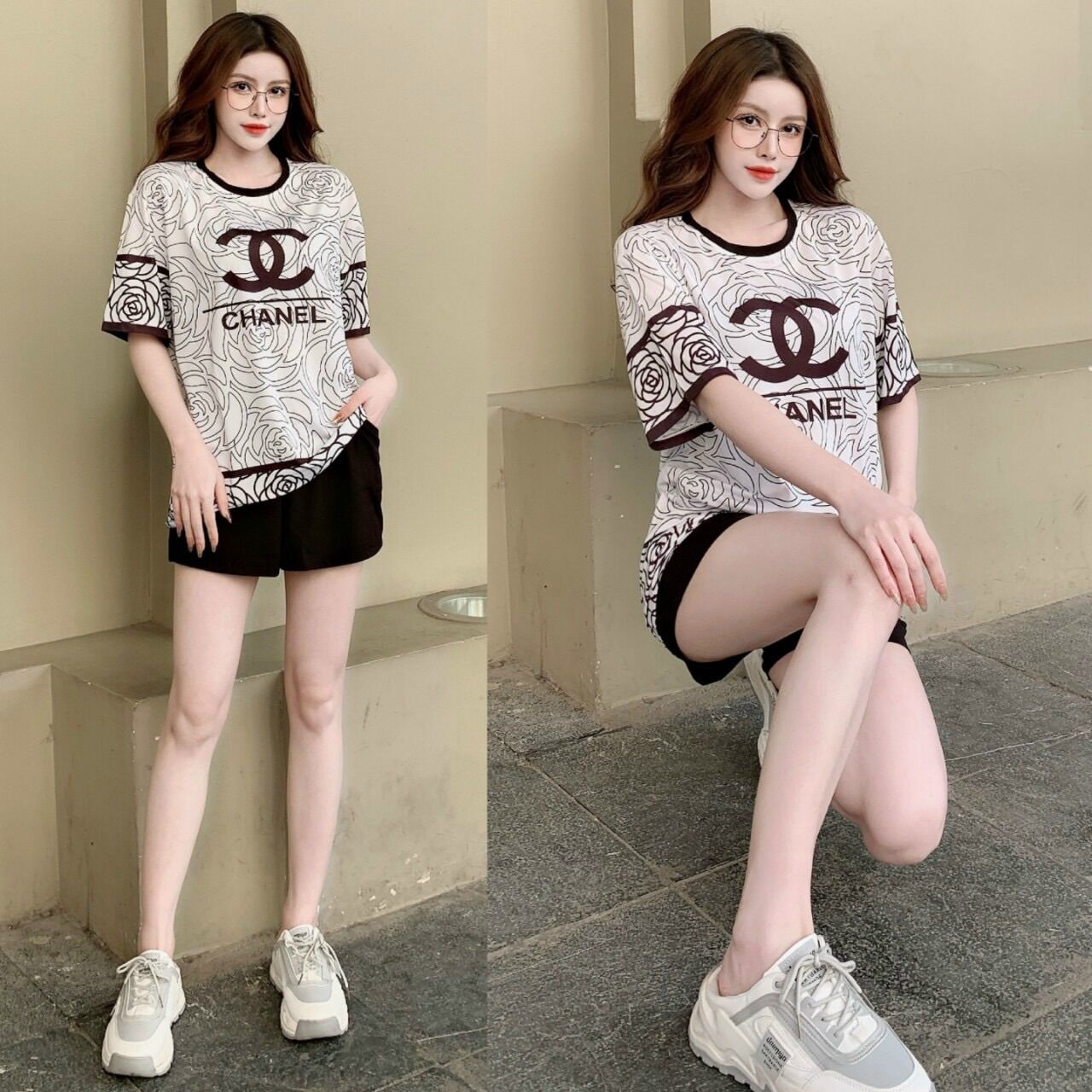 BỘ SHORT COTTON PHỐI 3D
