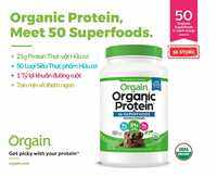 [HÀNG AIR-DATE MỚI] Orgain Organic Protein Powder - Protein Thực Vật Thuần Chay đạm thực vật hữu cơ