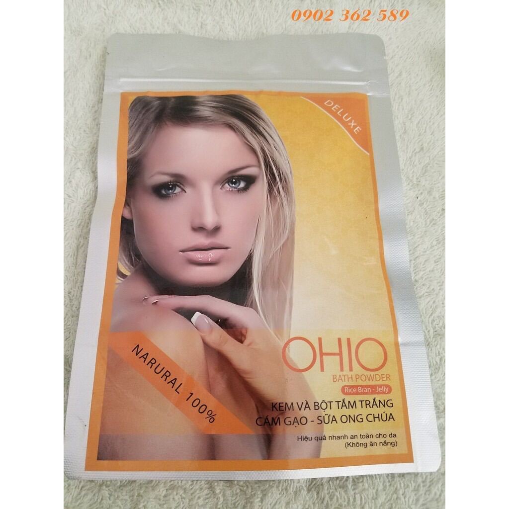 [HCM]Kem và Bột Tắm Trắng Cám Gạo Sữa Ong Chúa OHIO ỐC SÊN NEWDAY