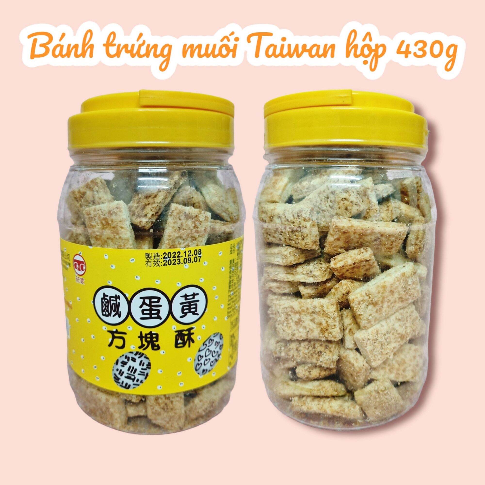 Bánh quy vị trứng muối Đài Loan hộp siêu to 430g