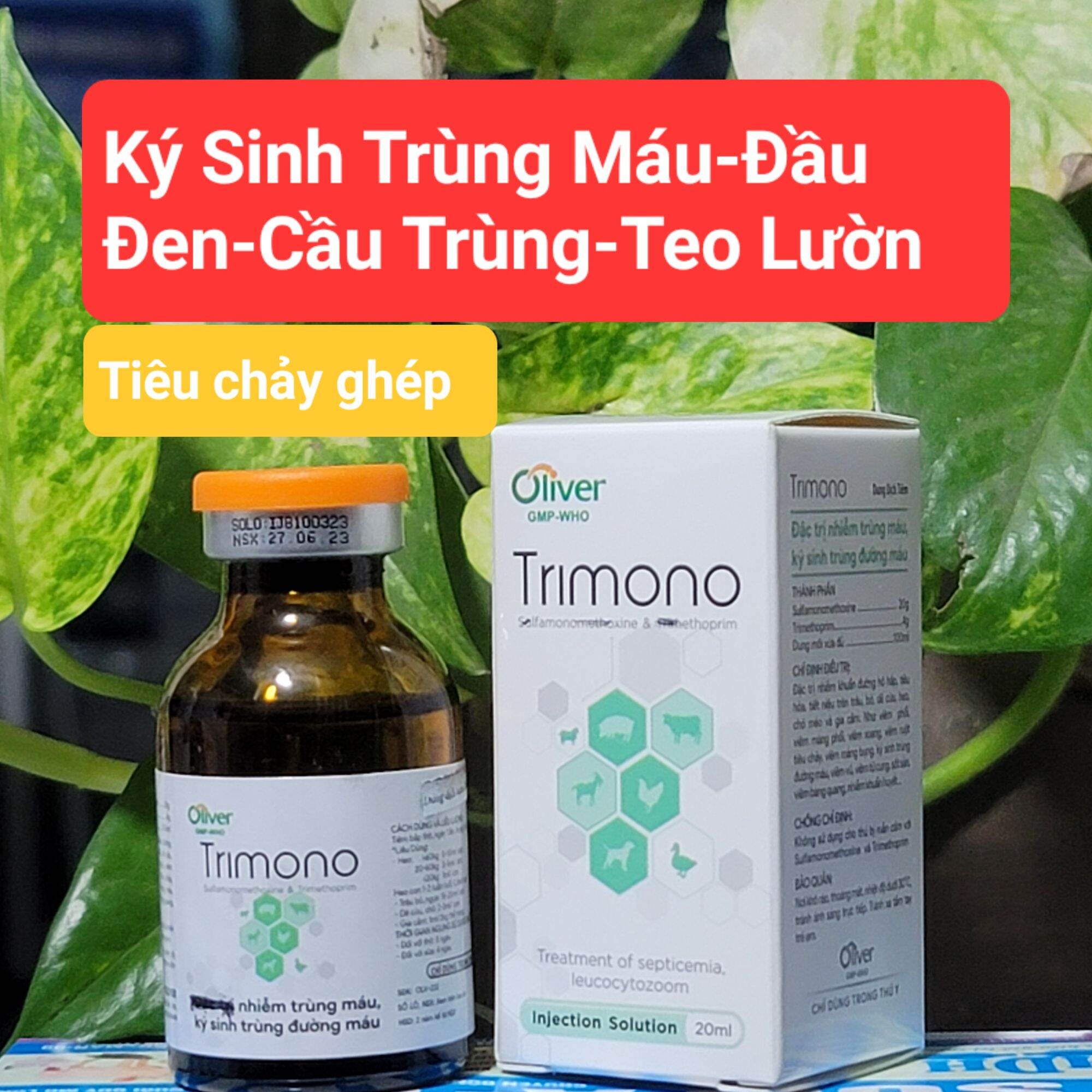 Chai Trimono (loại tốt) chuyên ký sinh trùng máu, teo lườn, đầu đen, cầu trùng, tiêu chảy ghép ở thú cưng