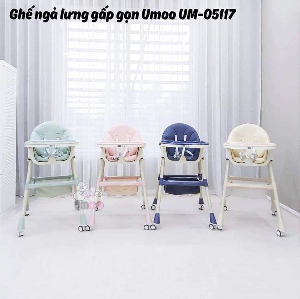 [CHÍNH HÃNG] Ghế ăn dặm ngả lưng gấp gọn UMOO UM05117