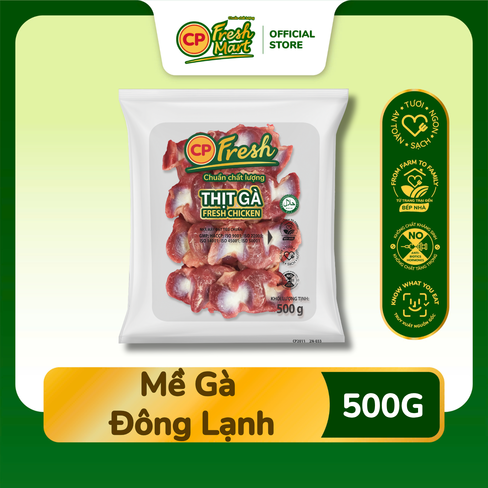 Mề Gà CP Đông Lạnh Gói 500G - Ngon Tiện Lợi - Bữa Ăn Gia Đình - CP Fresh Mart ( Bao bì ngẫu nhiên )