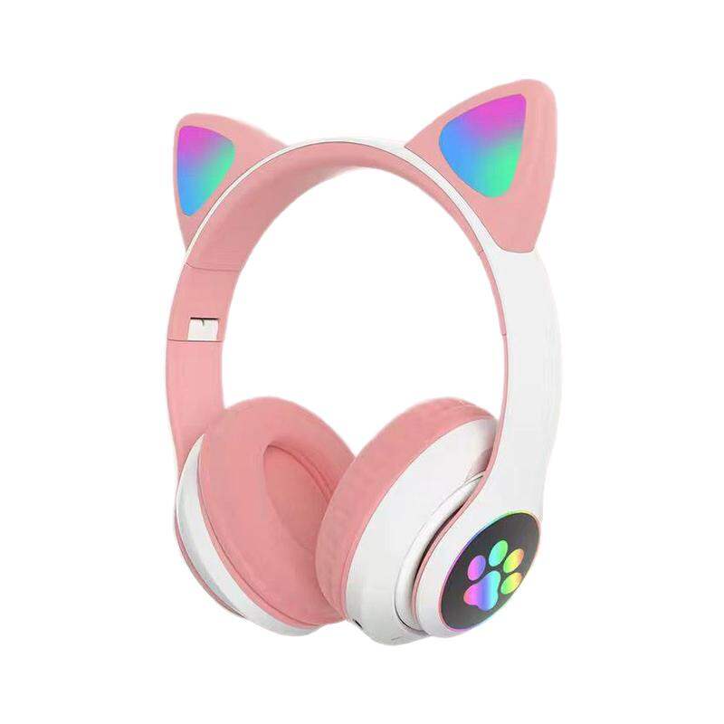 Cool Wireless Glowing Bluetooth Headset New Cat Ears Design Esports Girl High Aesthetic Value Lightweight Comfortable Overhead Giá  155,000 Đồng*Miễn phí vận chuyển