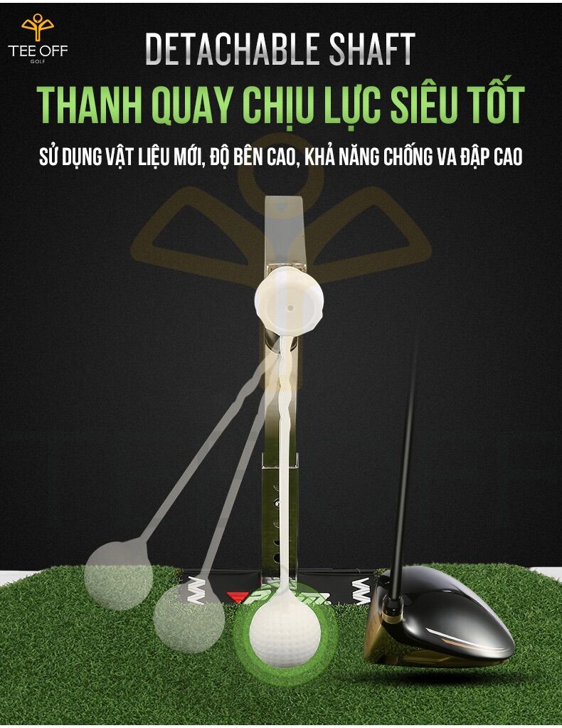 Thảm golf tập swing xoay 360 độ