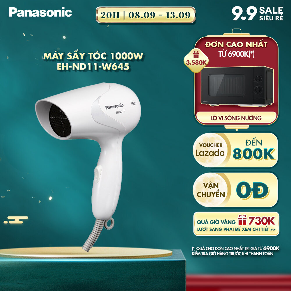 Máy Sấy Tóc Panasonic EH-ND11-W645 (Trắng)/ EH-ND11-A645 (Xanh) - Bảo Hành 12 Tháng - Hàng Chính Hãn