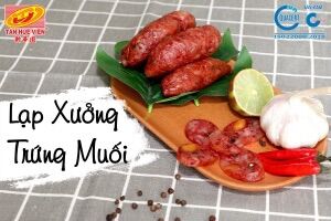 Lạp xưởng trứng muối tân huê viên gói 500 gam