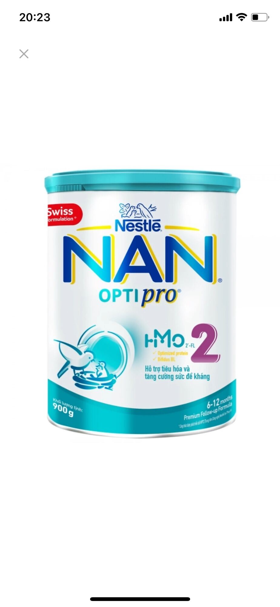 Sữa Bột Nestle NAN OPTIPRO 2 HM-O Lon 900g