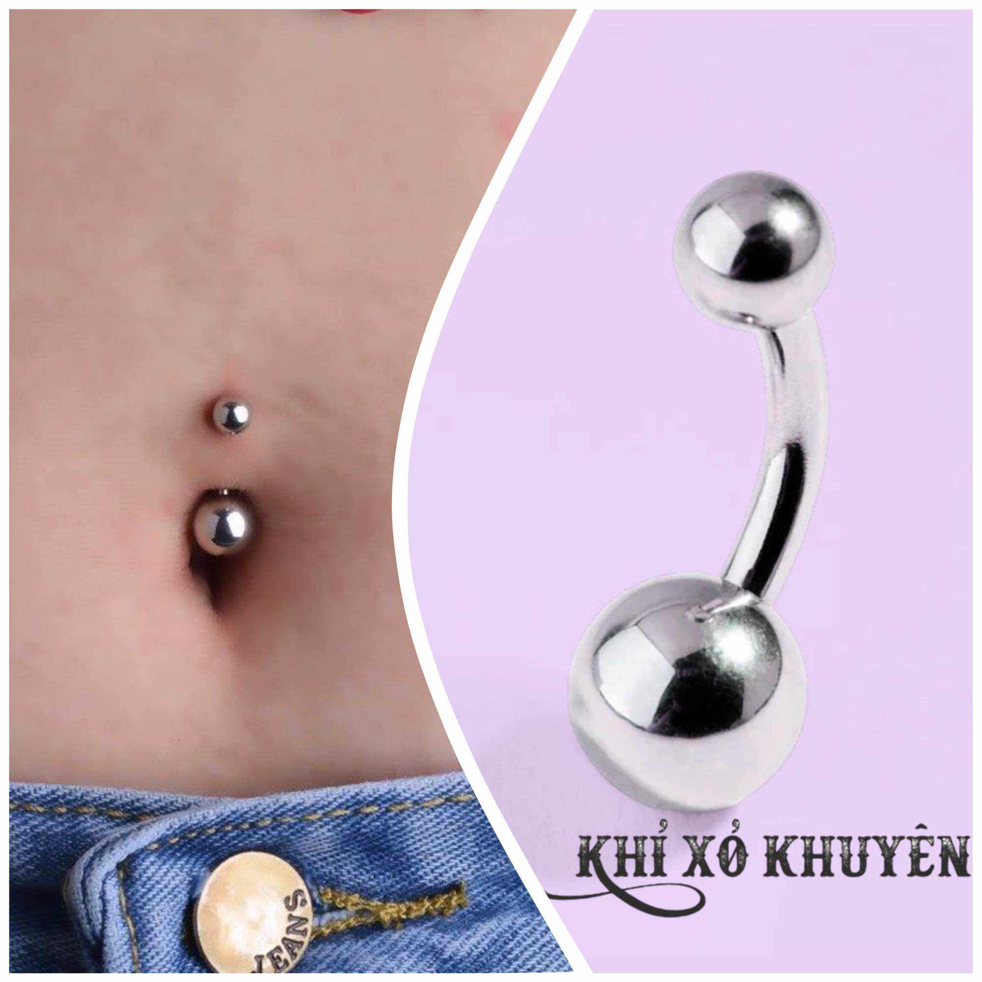 Khuyên Rốn Bi Cơ Bản ( giá bán là 1 chiếc )