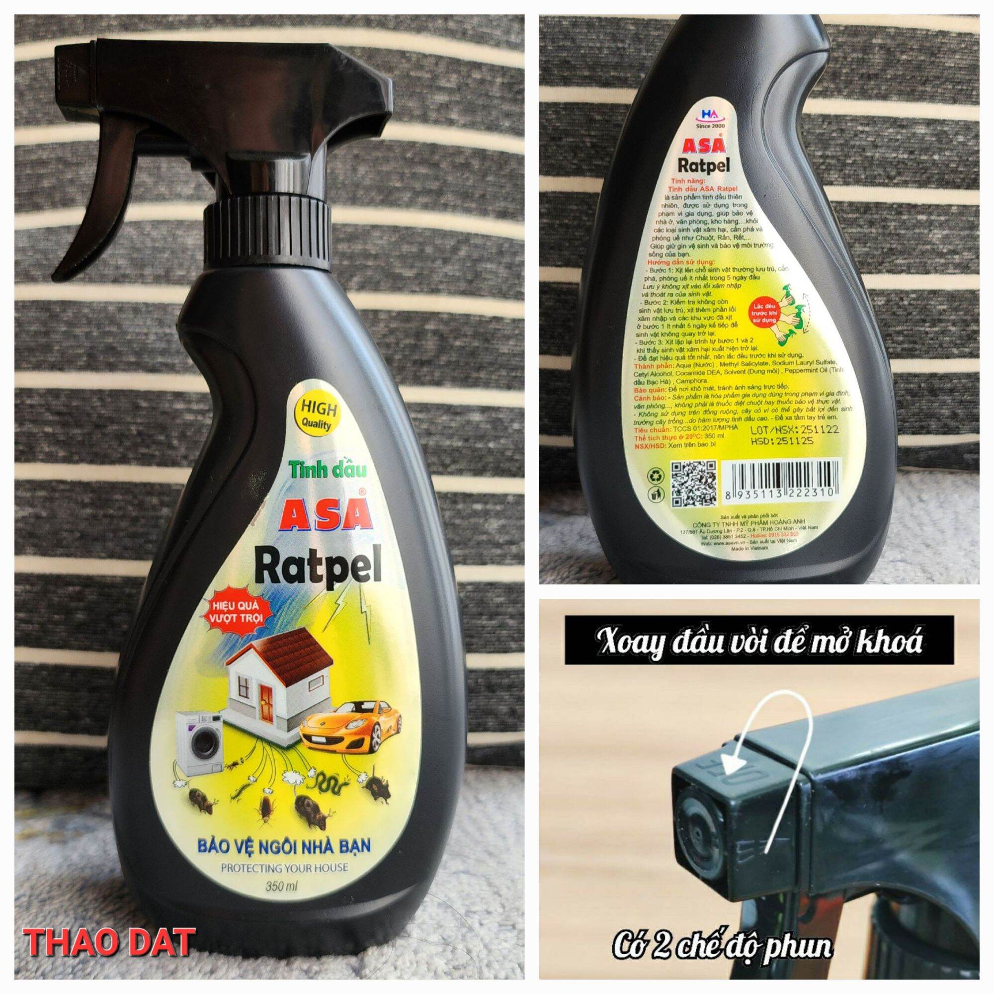 Tinh dầu xua đuổi chuột, rắn, rết, gián