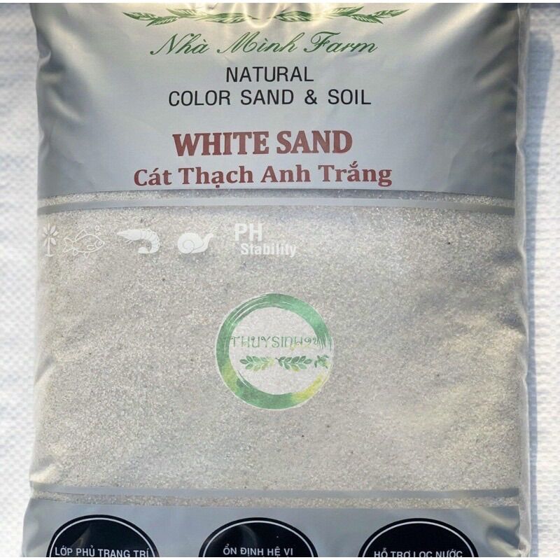 Cát thạch anh trắng NMF - cát trắng trãi bể cá - bể thủy sinh