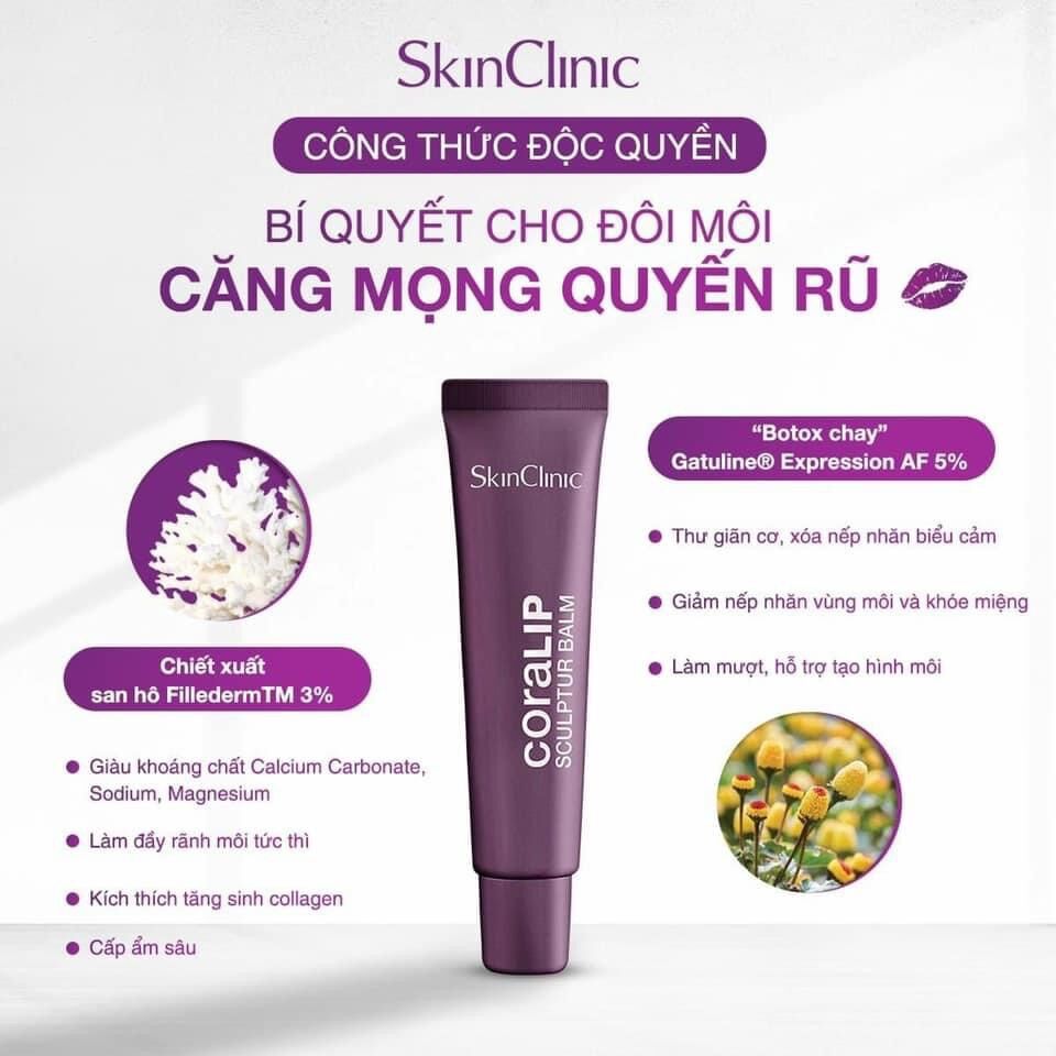 [HCM]Dưỡng ẩm môi căng mọng Skin Clinic 15ml