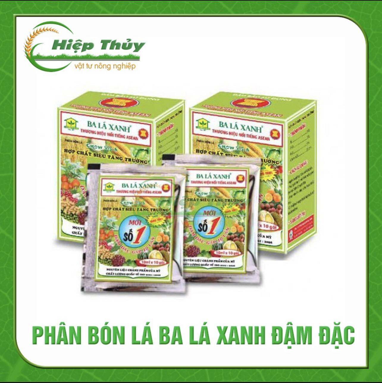 Phân Bón Lá Ba Lá Xanh siêu Đậm Đặc gấp 10 lần supper Grow gói 10ml
