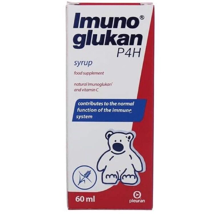 Tăng Cường Sức Đề Kháng Imunoglukan P4H Cho Bé, Giảm Ốm Vặt, Giảm các triệu chứng Đường Hô Hấp Hộp 60ml