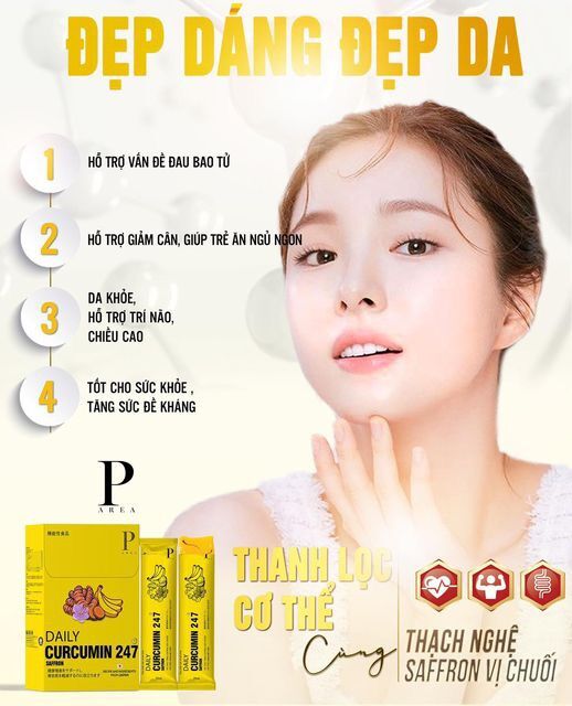 Thạch nghệ Saffron vị chuối 247 hộp 7 gói