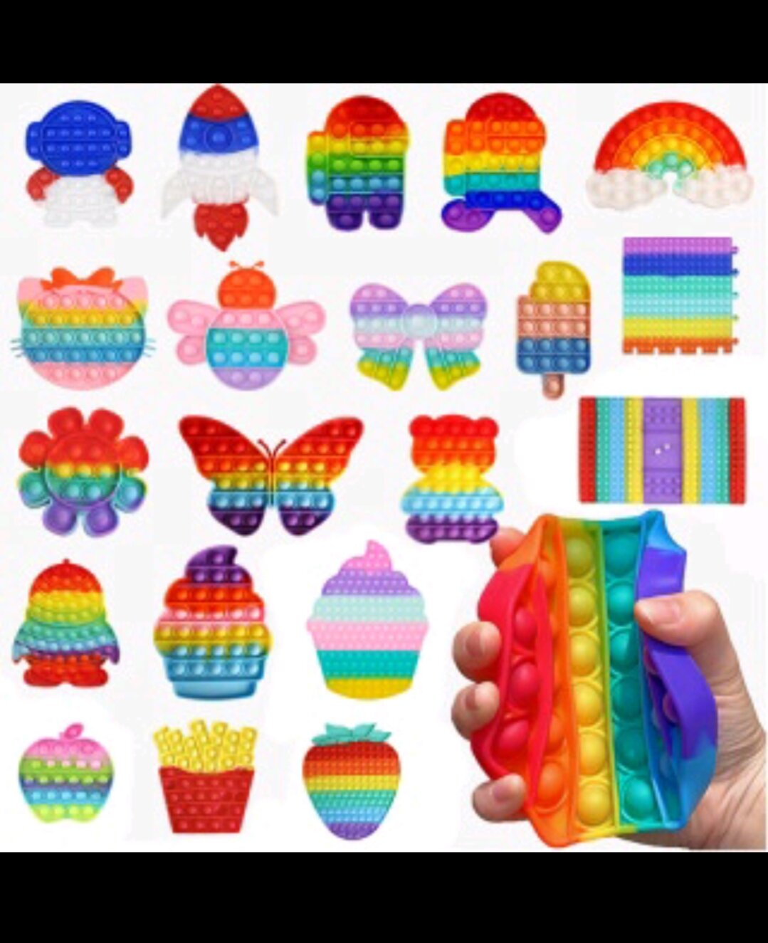 Đồ chơi pop it cho bé giá rẻ nhiều màu sắc ngẫu nhiên giúp giảm căng thẳng