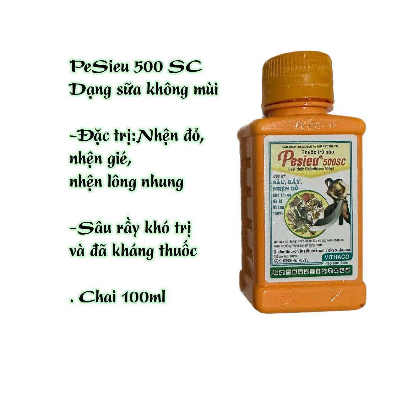 Trừ Sâu, Nhện Đỏ Pesieu 500sc ,Chai 100ml