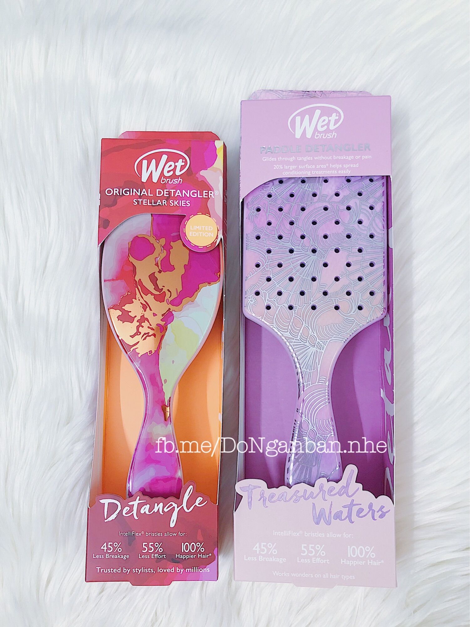 Lược chải tóc Wet Brush Paddle Detangler Treasured Waters