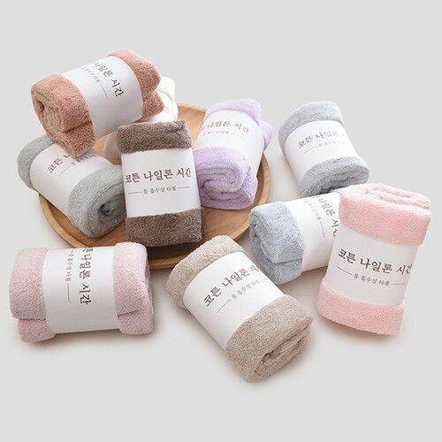 Khăn mặt lông cừu xuất Hàn siêu mềm mịn
