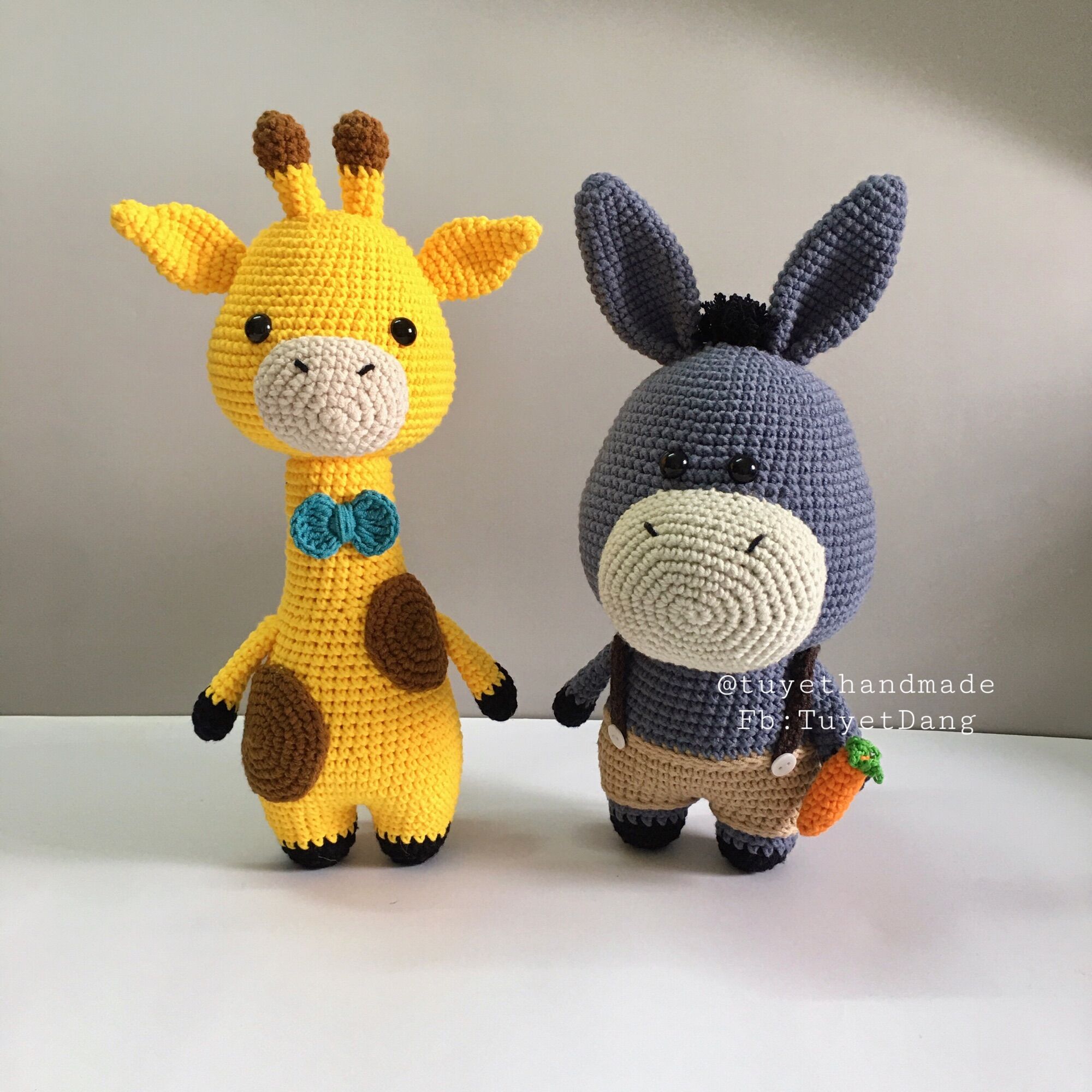Thú bông handmade - Hươu - Lừa móc len
