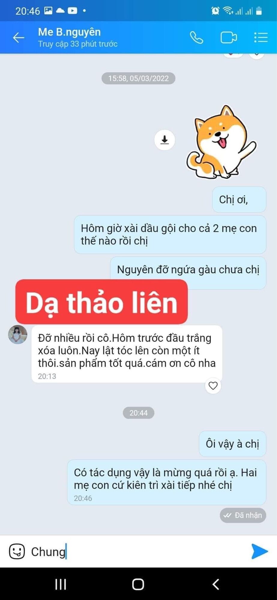 Hết rụng tóc, kích mọc tóc, hết nấm, ngứa, gàu