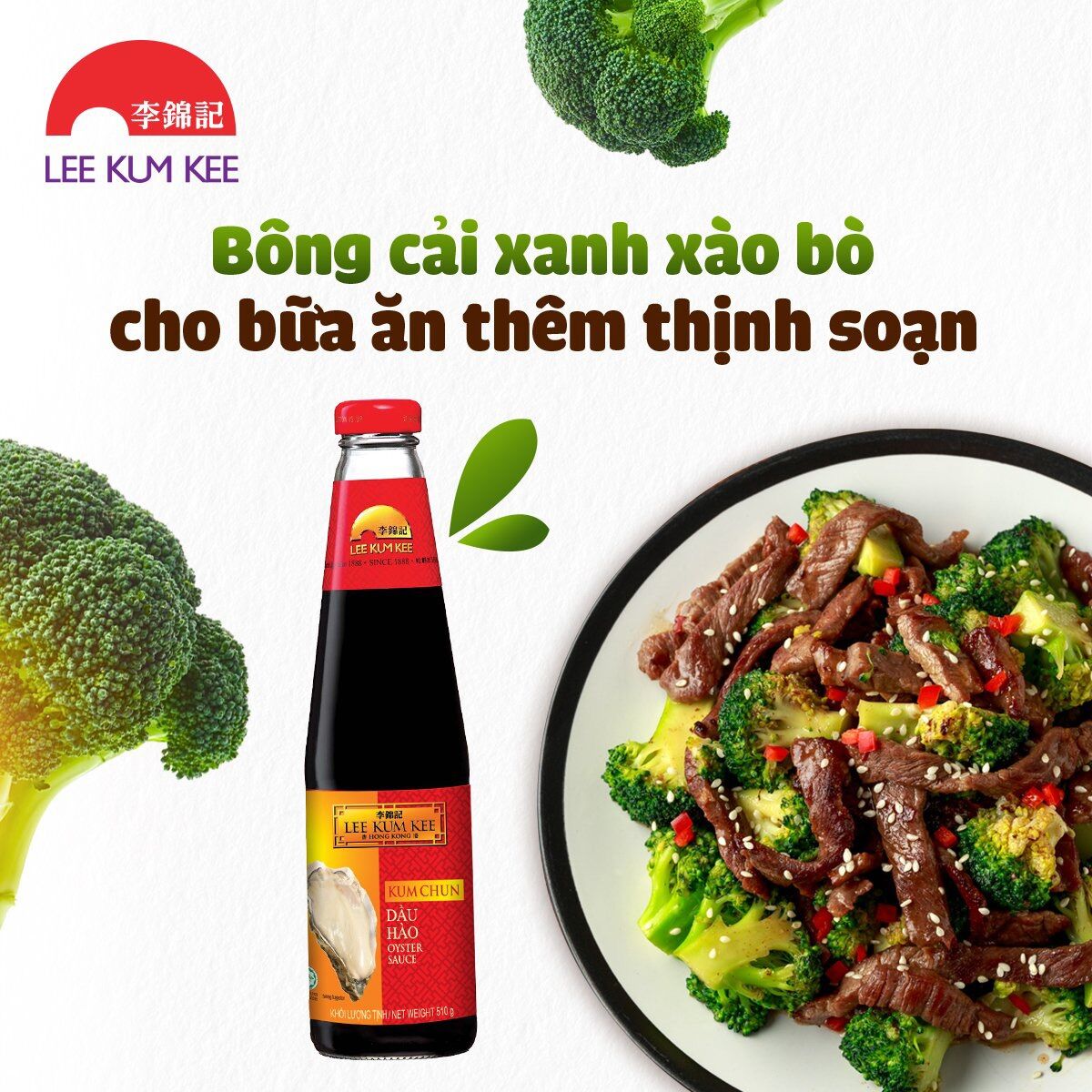Dầu hào Lee Kum Kee chai 510g