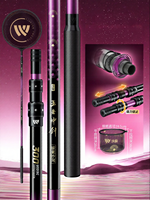 woding | Cần vợt bắt cá sợi carbon siêu nhẹ cứng cáp dạng thu gọn dùng để câu cá và bắt lưới cỡ lớn