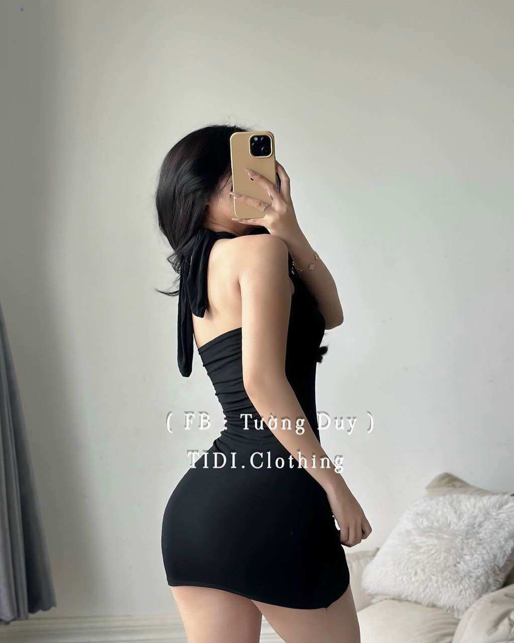Đầm body nhúng eo chéo ngực tôn dáng( có mút đệm ngực).