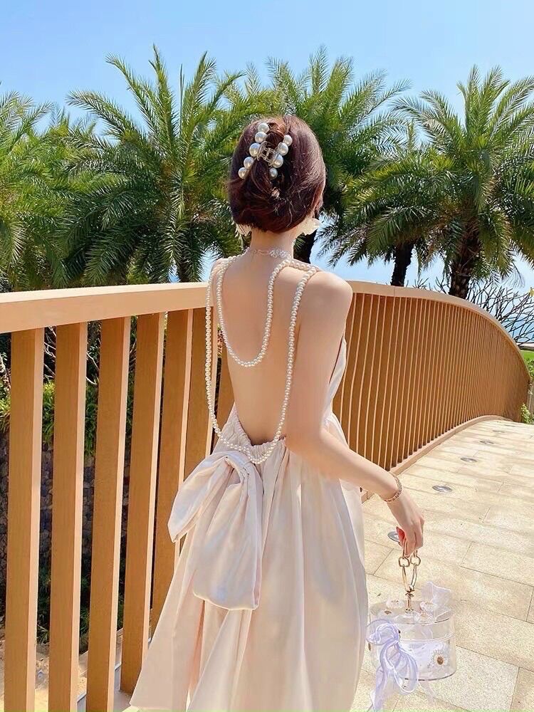 Đầm maxi kết hạt dự tiệc, váy dự tiệc