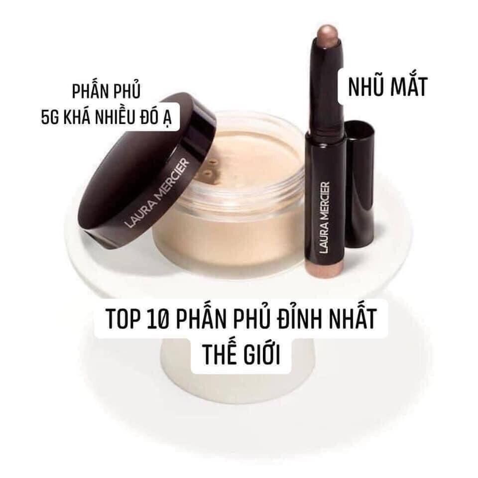 Set Laura Mercier mini phấn phủ 5g & nhũ mắt 1g