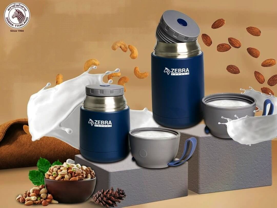 [HCM]CAMEN GIỮ NHIỆT ZEBRA 450ML - 123005
