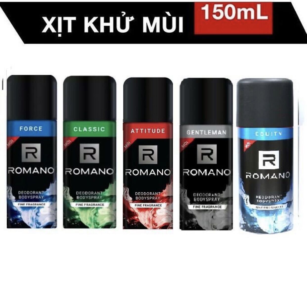 Xịt khử mùi toàn thân romano 150ml