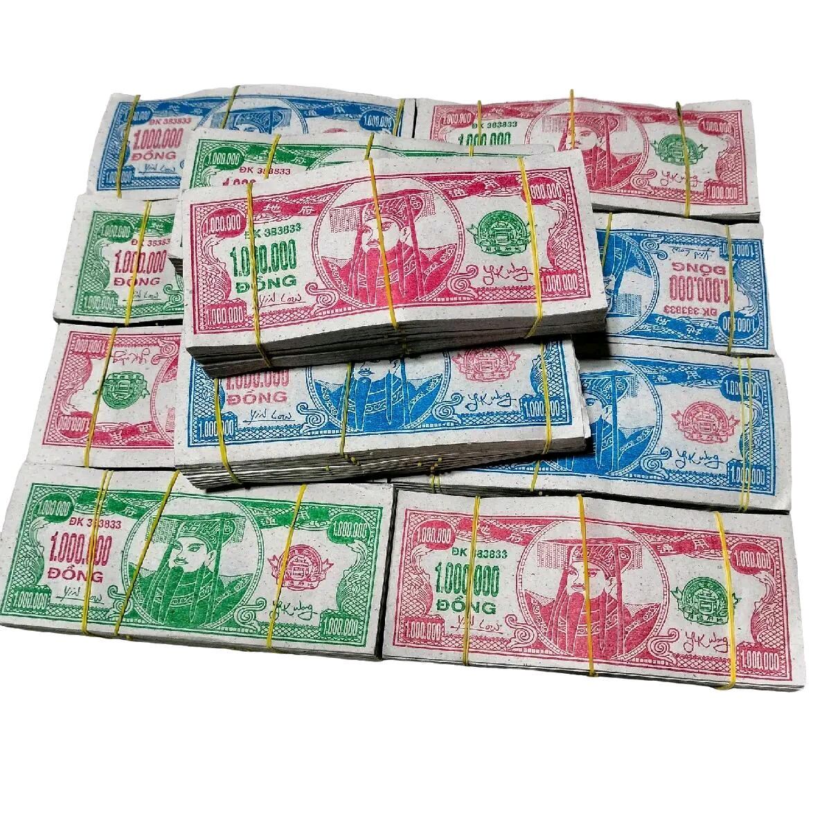 Cục tiền đô 3 màu hàng mã/Tiền âm phủ (200 tờ)