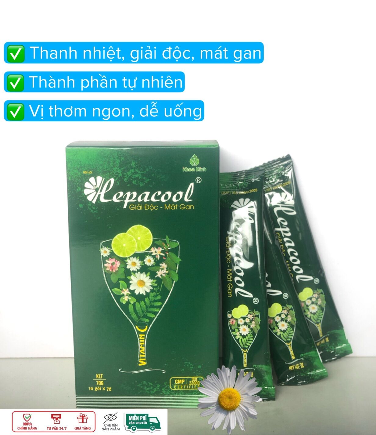 Bột sủi thanh nhiệt - mát gan Hepacool
