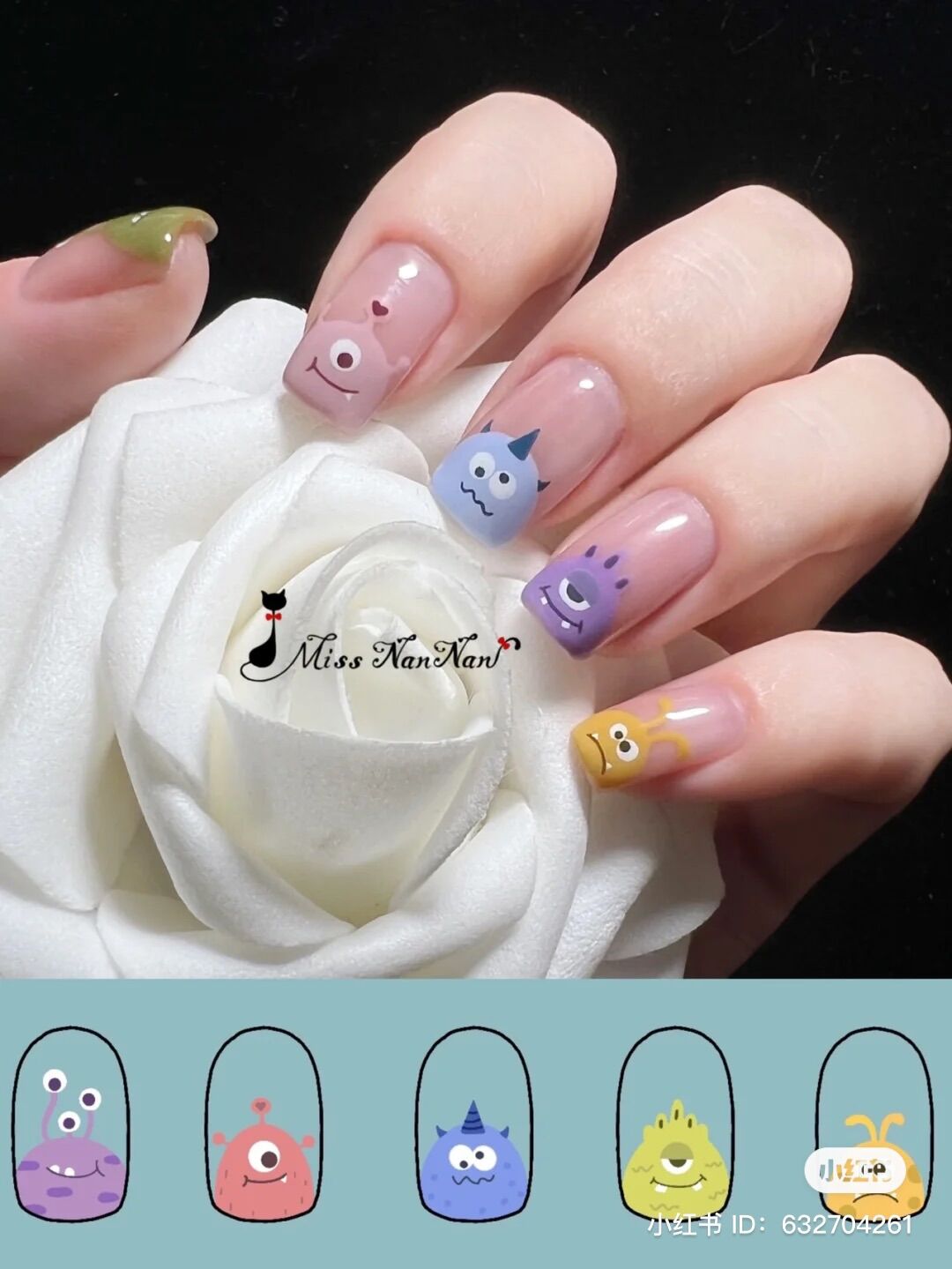 Nailbox thiết kế theo yêu cầu-mẫu nail hoạt hình