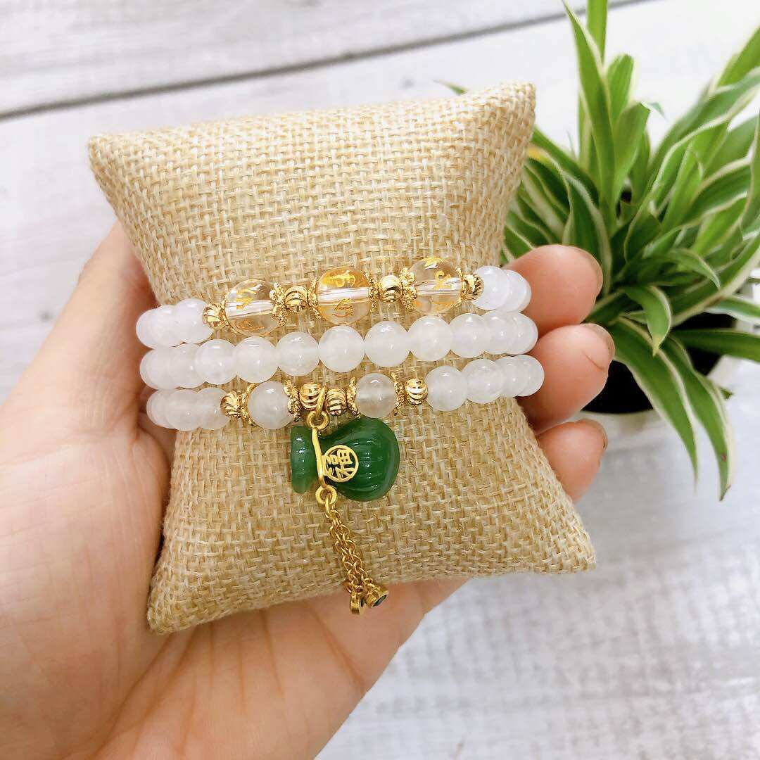 Chuỗi vòng đá quấn tay 3 vòng