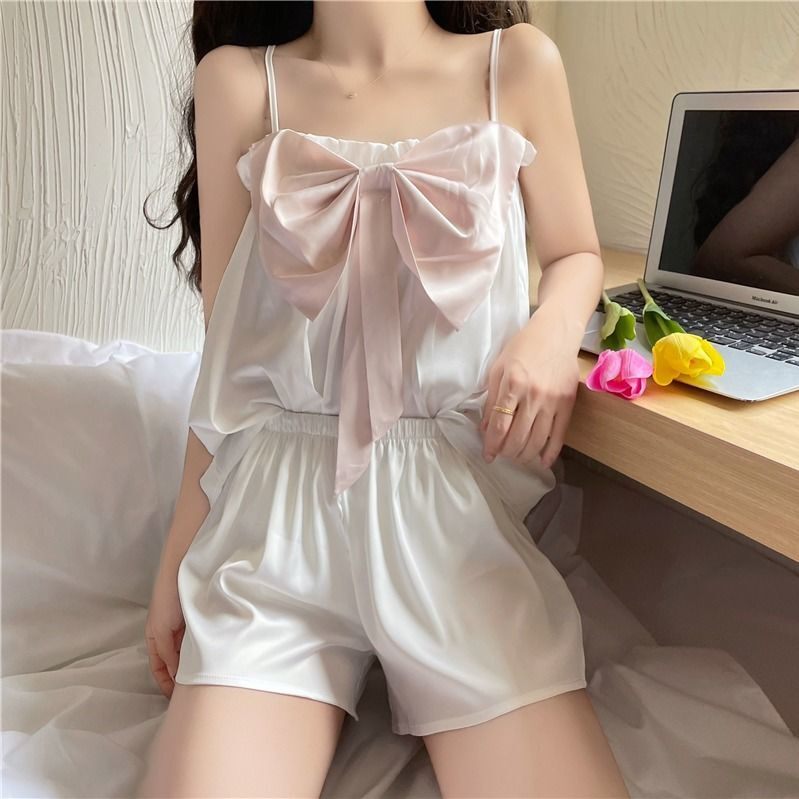 Đồ ngủ sexy nữ 2 dây PHI LỤA đồ bộ mặc nhà hai dây Set ngủ Chất PHI LỤA Mát Mềm Mại Gợi Cảm ( from dưới 58 kí )