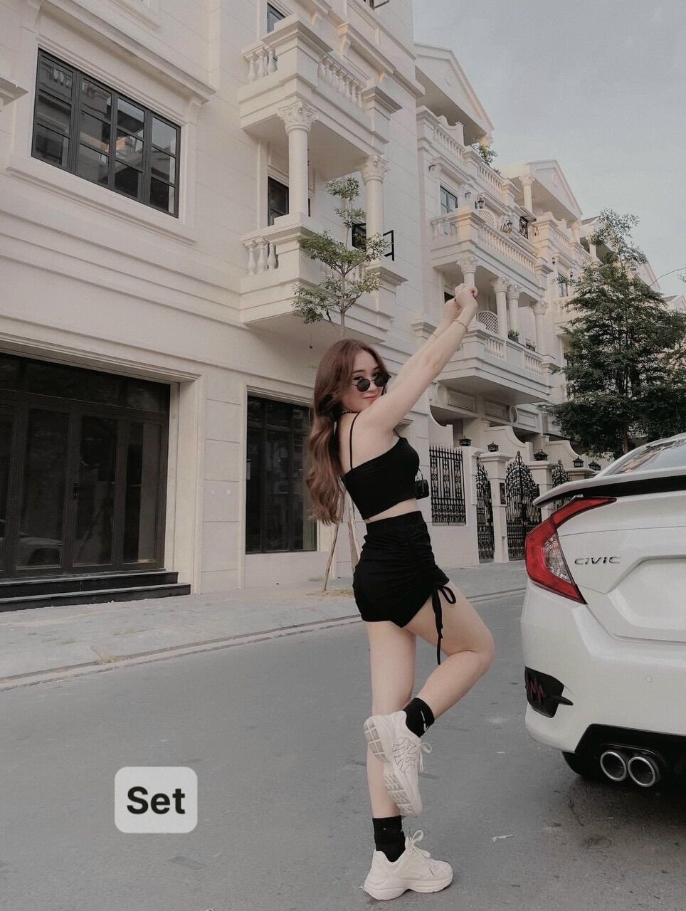 Set áo dây quần đùi rút