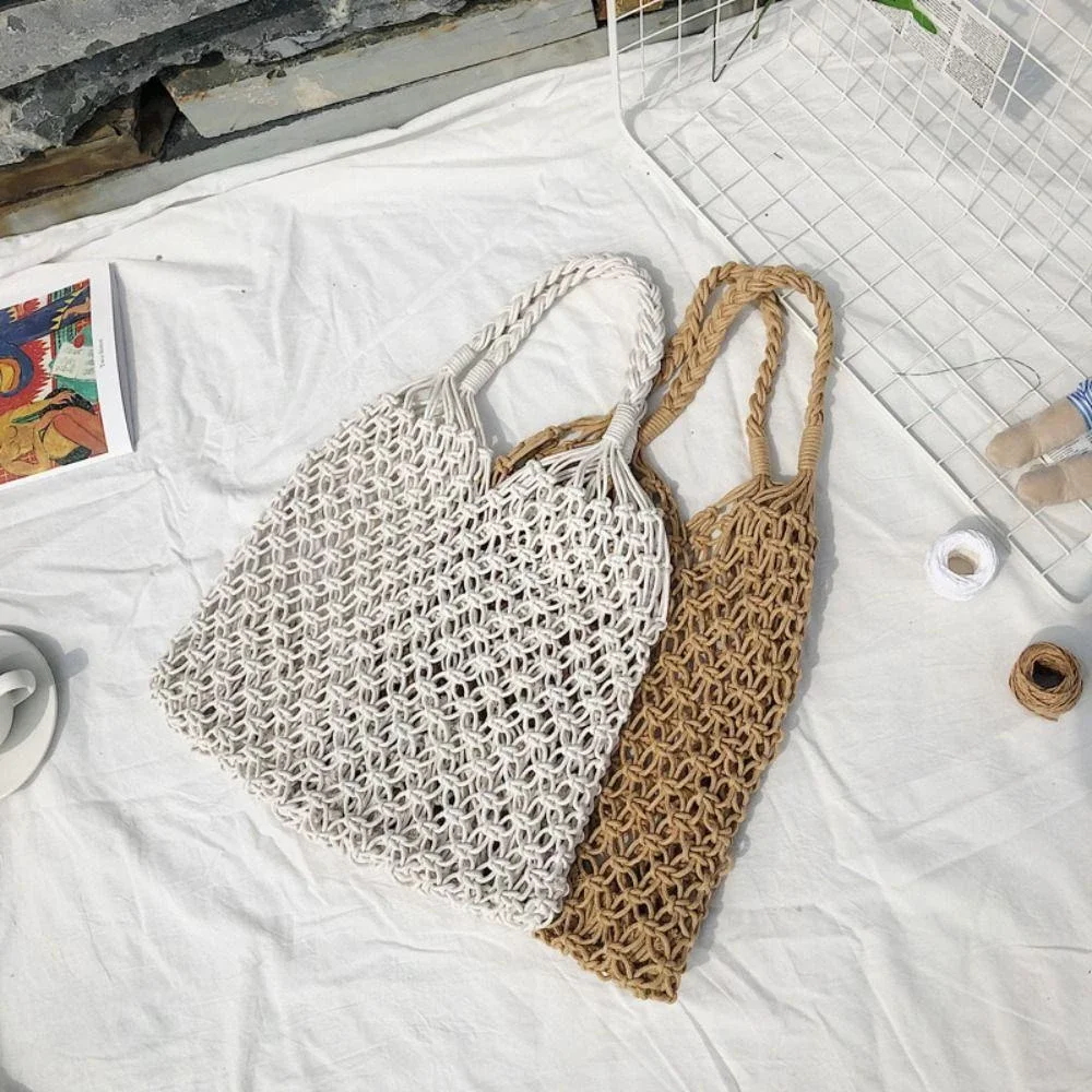 Túi lưới đi biển đan macrame