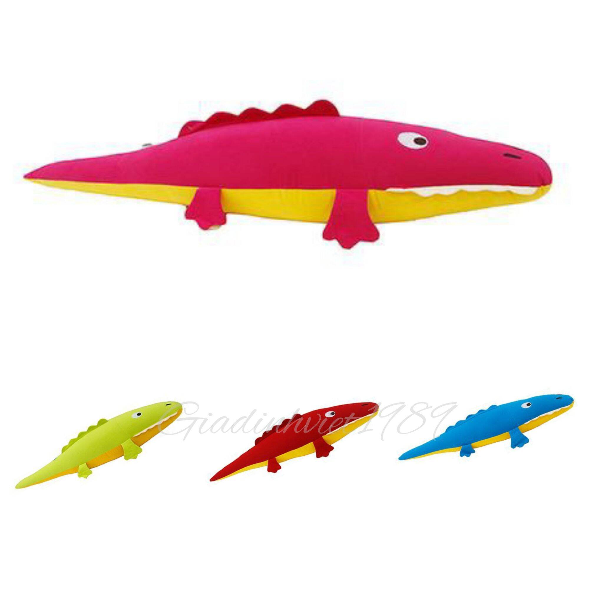 Gối ôm con cá sấu 83x18cm, gối ôm hình thú cho bé, thú nhồi bông