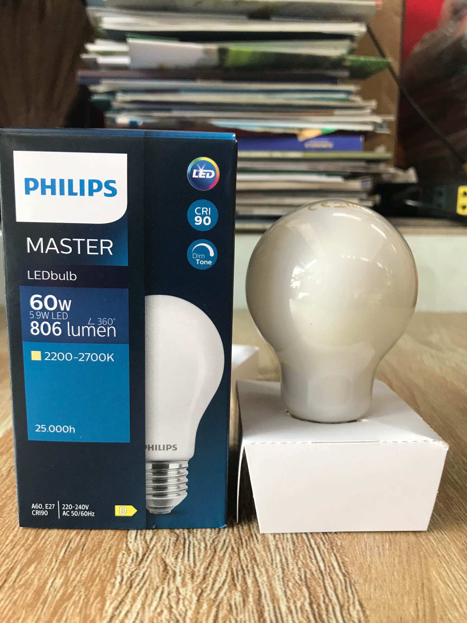 Dim to warm - Bóng Master LED Philips Dimmable 5.9W |Philips chính hãng|
