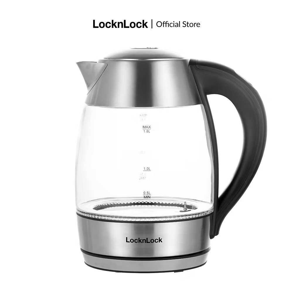 [HÀNG TRƯNG BÀY] Ấm Đun Nước Dùng Điện Lock & Lock Bằng Thuỷ Tinh EJK341 1,8 lít