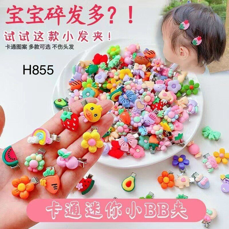 Túi 20 kẹp tóc cho bé phong cách hàn quốc xịn xò