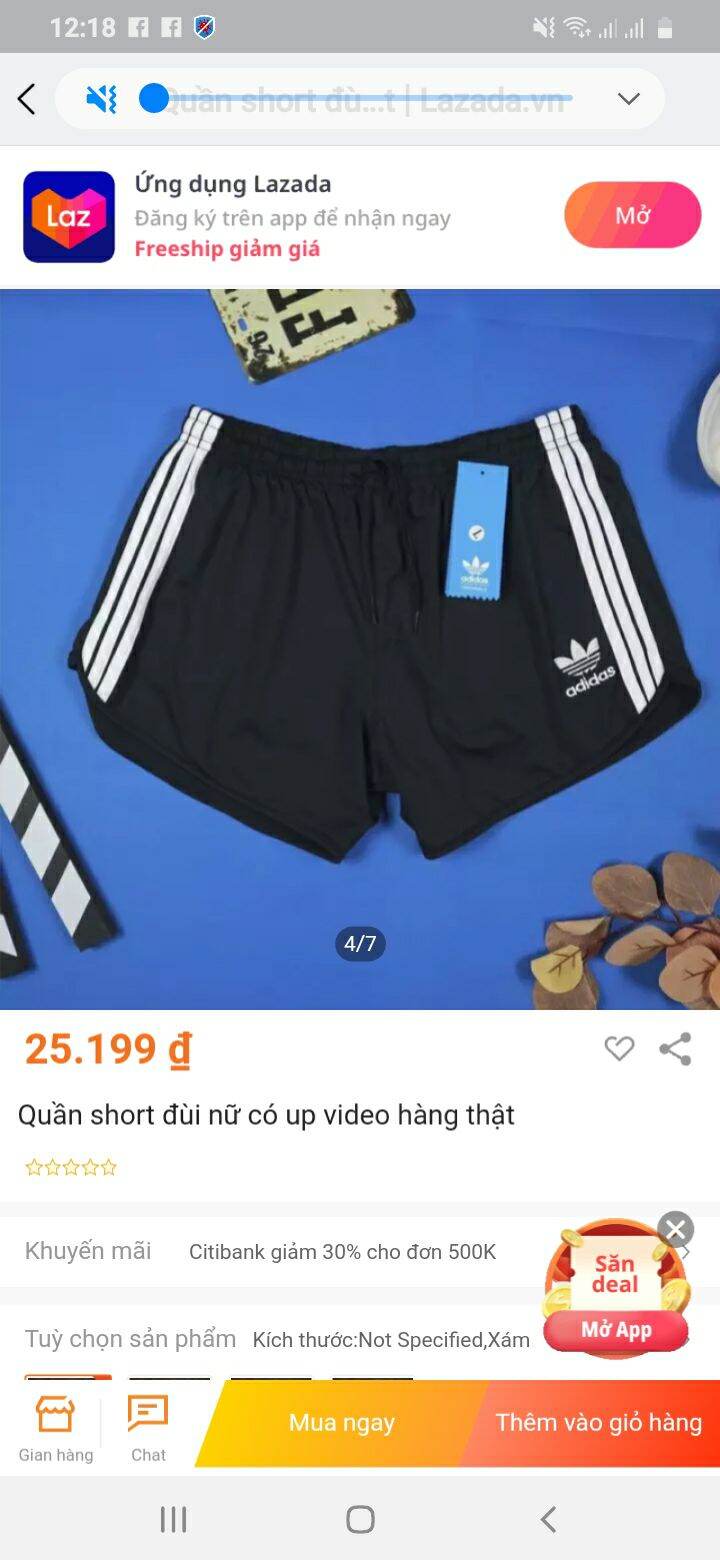 Quần short đùi nữ có up video hàng thật