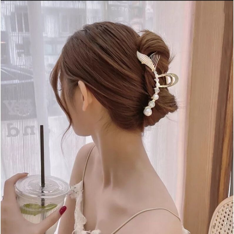 Kẹp tóc đuôi cá thời trang sang trọng phong cách Hàn Quốc